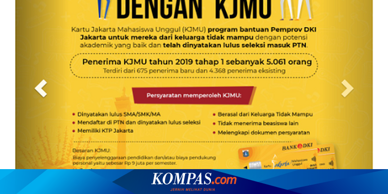 Kartu Jakarta Mahasiswa Unggul Tahap Kedua Ini Jumlah Bantuannya