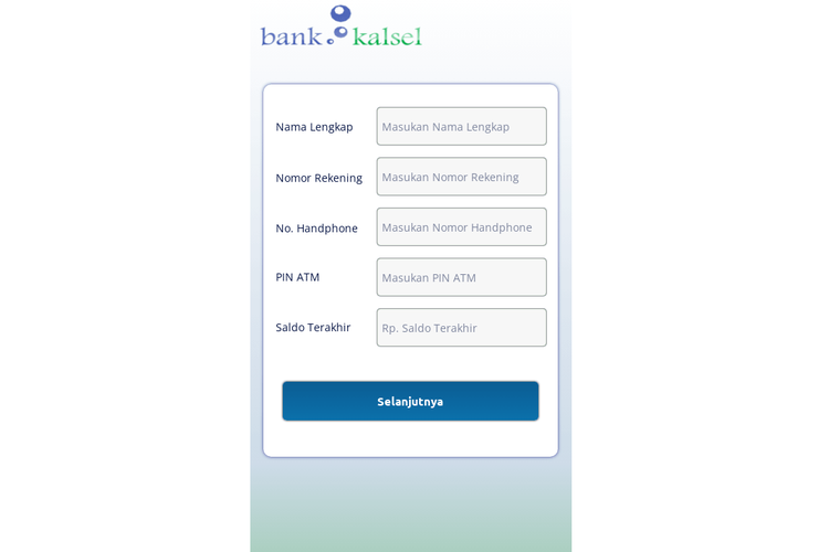 Tanglapan layar situs palsu mengatasnamakan Bank Kalsel meminta data pribadi dan perbankan, seperti PIN ATM.
