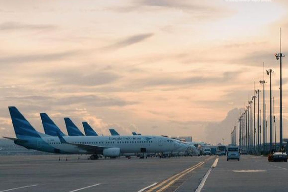 Pesawat Garuda Indonesia. ICAO puji Indonesia saat di negara lain banyak maskapai tutup.