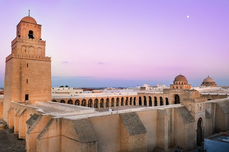 Ilustrasi masjid - Masjid Agung Kairouan di Tunisia.