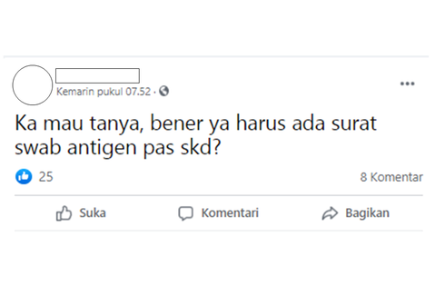 Benarkah Saat SKD CPNS 2021 dan PPPK Harus Bawa Hasil Swab Antigen? Ini Kata BKN