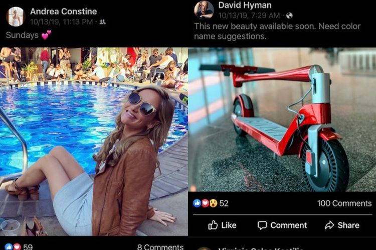 Fitur Popular Photos pada Facebook yang membuat tampilan foto mirip Instagram. 