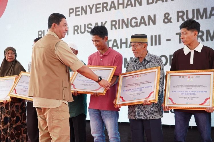 BNPB Salurkan Bantuan Rumah Rp 93,7 Miliar untuk 22.250 KK Terdampak Bencana di Aceh Tamiang