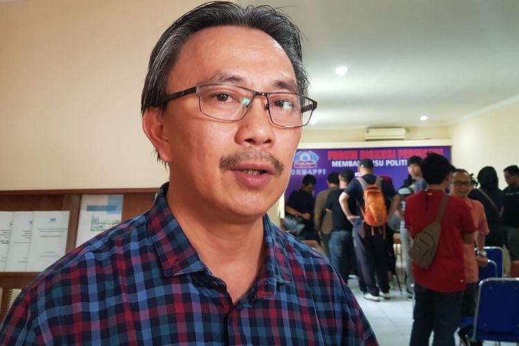 Pengamat Politik Jeirry Sumampow saat di acara Formappi, kawasan Matraman, Jakarta Timur, Minggu (1/9/2019).