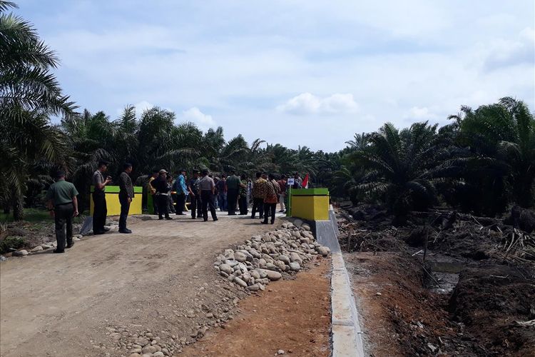 Jalur evakuasi bencana yang dibuat dalam program TMMD di Kota Bengkulu, Kelurahan Padang Serai