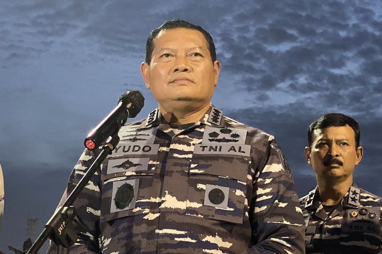 KSAL Laksamana Yudo Margono di Komando Lintas Laut Militer (Kolinlamil) Jakarta, Rabu (15/6/2022).