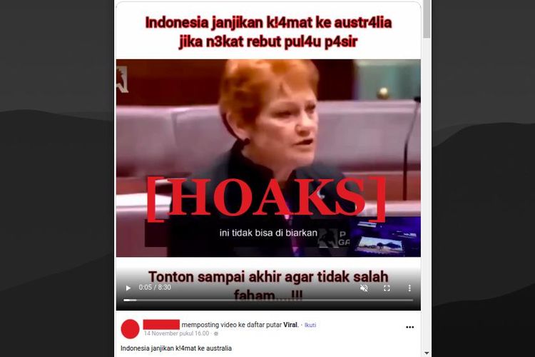 Hoaks Indonesia janjikan kiamat pada Australia bila nekat merebut Pulau Pasir