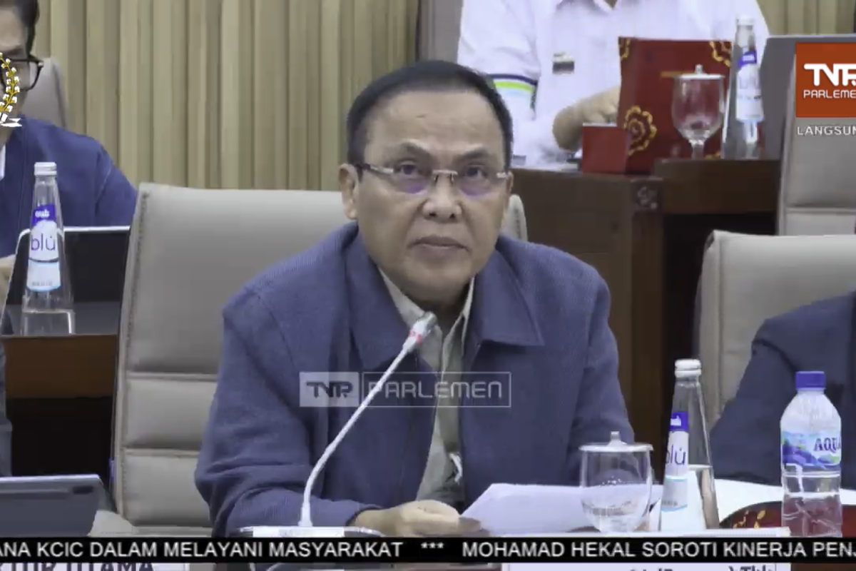 Direktur Utama Jasa Marga, Subakti Syukur dalam Rapat Dengar Pendapat BUMN Transportasi dengan Komisi VI DPR RI yang disiarkan secara daring pada Senin (4/11/2023) sore.