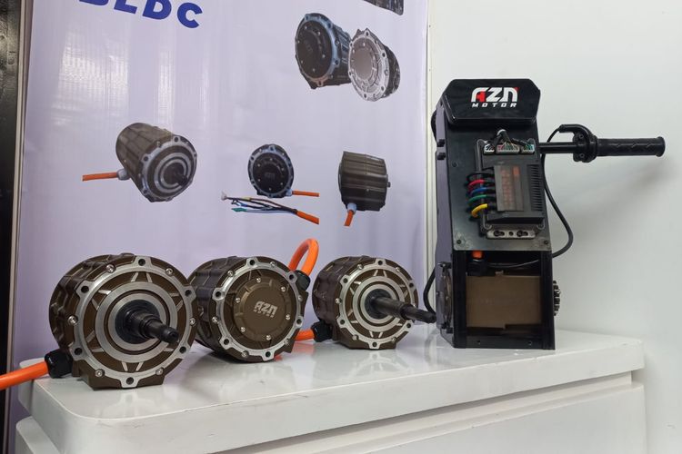 Motor Brushless DC (BLDC) alias dinamo elektrik untuk motor listrik buatan AZN Motor