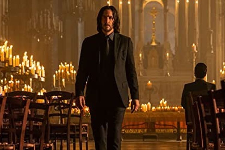 Cuplikan adegan Keanu Reeves dalam film John Wick: Chapter 4 (2023)