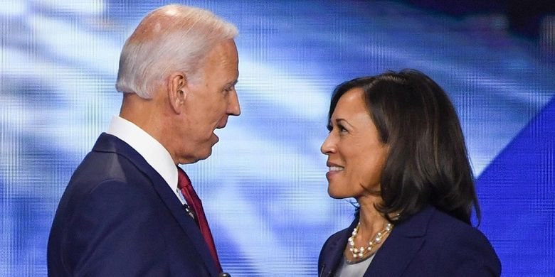 Calon Presiden dan Calon Wakil Presiden Partai Demokrat Pilpres 2020 Joe Biden dan Kamala Harris 