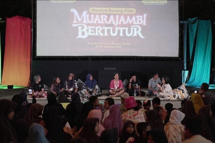 Pemutaran perdana seri animasi Rana Uko dan seri dokumenter Muara Jambi Bertutur yang didistribusikan Balai Media Kebudayaan (BMK) melalui kanal Indonesiana.TV di Kota Jambi pada 30 Agustus 2023
