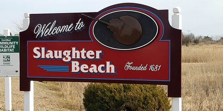 Tempat dengan nama teraneh, Slaughter Beach. [Via Listverse.com]