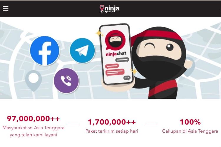 Ilustrasi Ninja Express cek resi