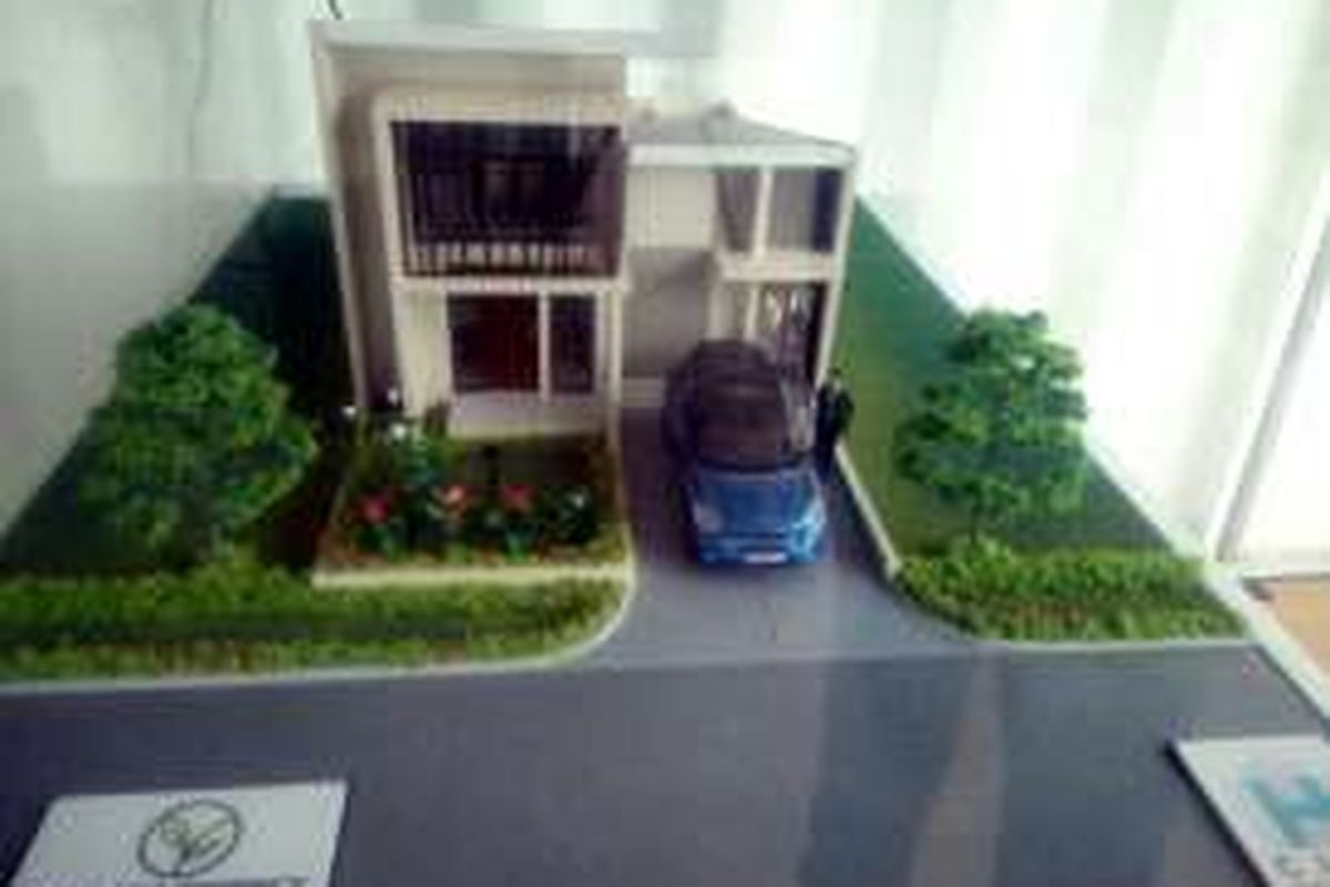 Maket rumah tipe 51 Cendana Regency, Depok.