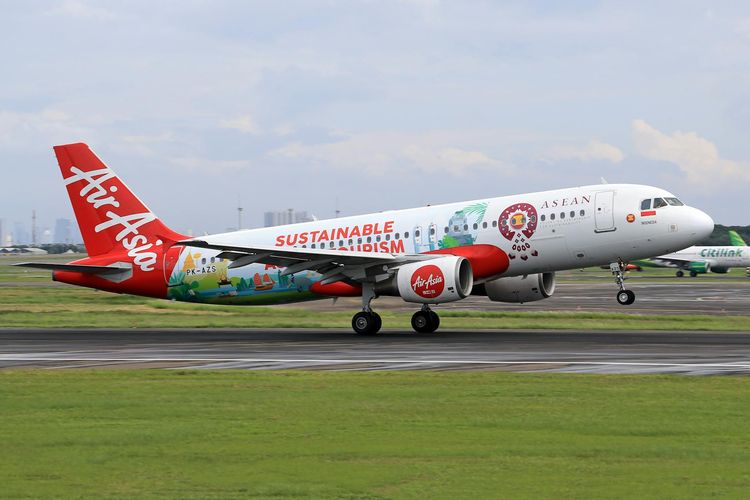 Ilustrasi pesawat AirAsia Indonesia.
