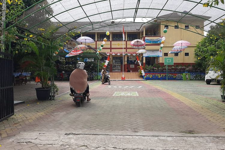 Salah satu SDN di Kota Serang masih menerapkan sistem belajar dari rumah