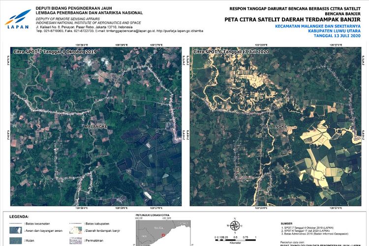 Hasil Citra Satelit Malangke