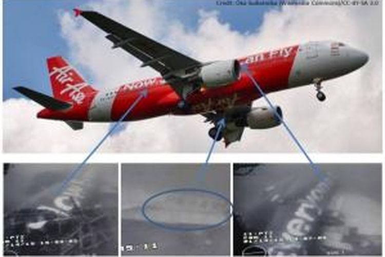 Bangkai pesawat AirAsia QZ8501 ditemukan alat milik Singapura, Rabu (14/1/2015).