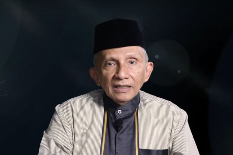 Amien Rais saat memperkenalkan logo Partai Ummat pada Selasa (10/11/2020).