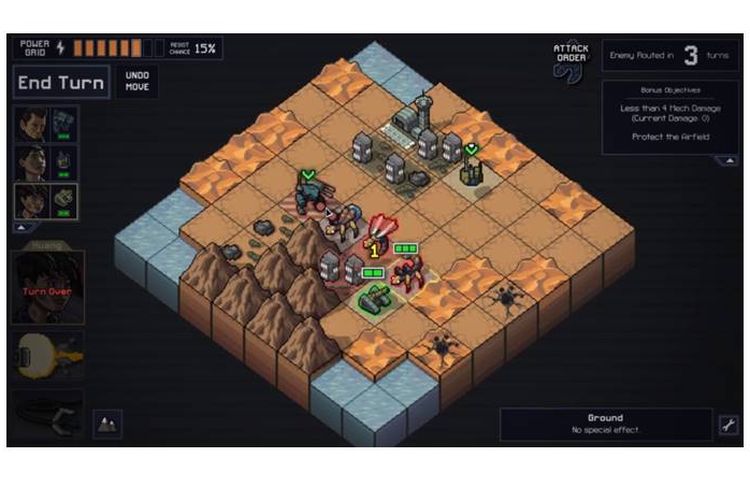 Salah satu gameplay dari Into the Breach.