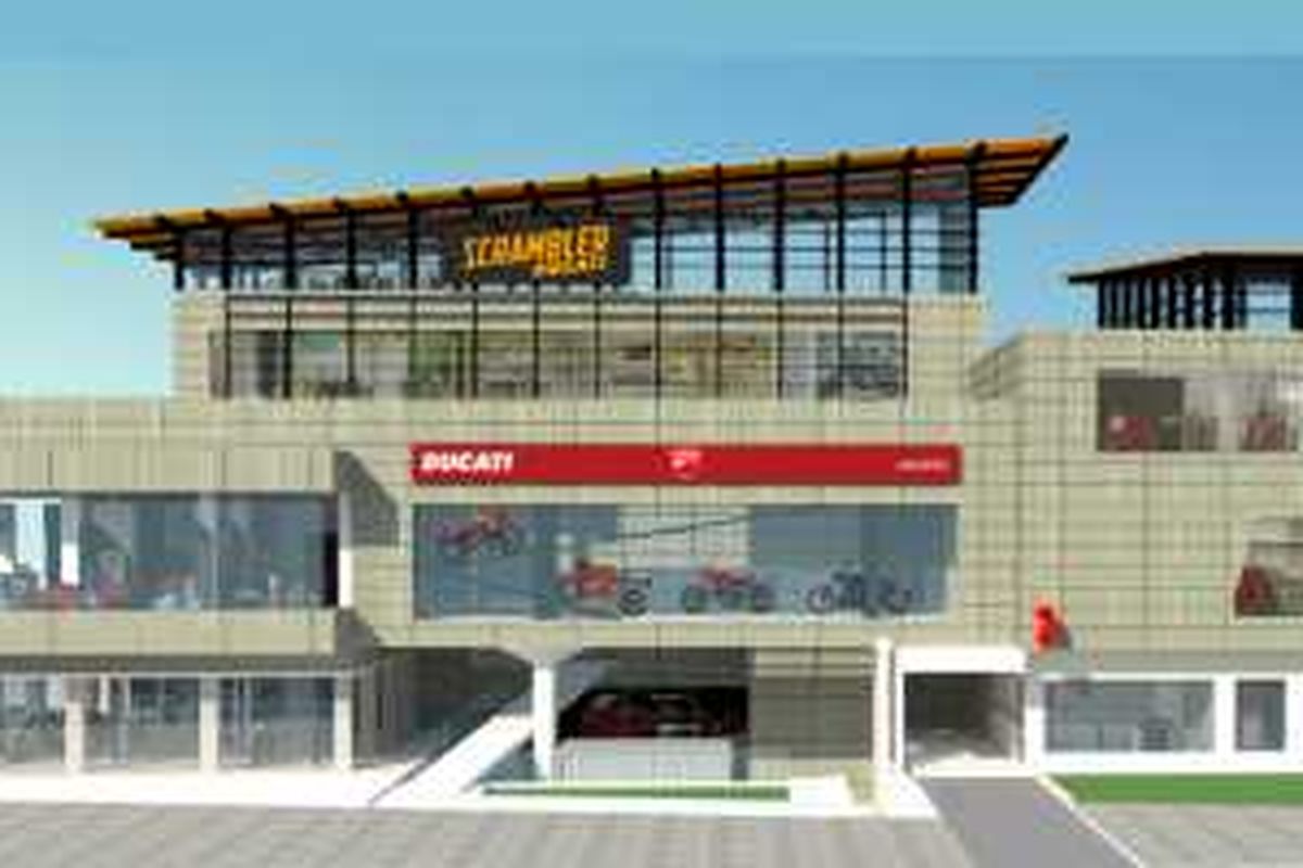 Rencana bangunan diler utama Ducati di kawasan Kemang Utaram Jakarta, Selatan, disiapkan sebagai yang terbaik di dunia.