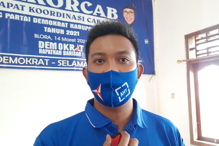 Anggota DPRD Kabupaten Blora Fraksi Partai Demokrat, Yusuf Abdurrohman pada konsolidasi DPC Partai Demokrat di Blora, Minggu (14/3/2021)