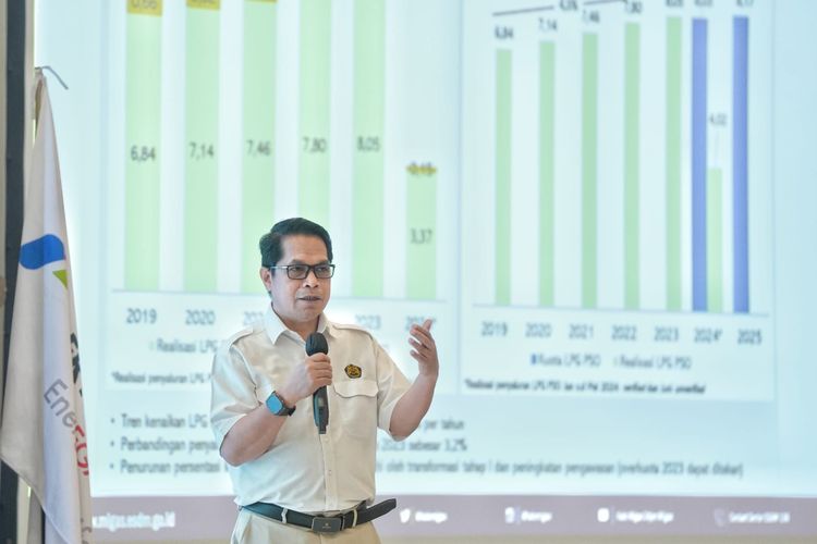 Direktur Perencanaan dan Pembangunan Infrastruktur Kementerian Energi dan Sumber Daya Mineral (ESDM) Laode Sulaeman dalam acara Kick Off Program Pengembangan Kompetensi City Gas di Kantor PGN, Senin (5/8/2024).
