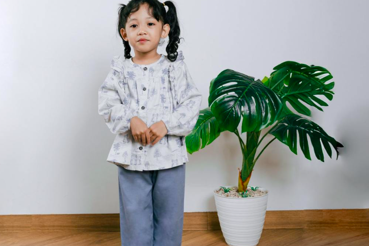 Namira Tunic Set dari merek Little Palmerhaus, rekomendasi merek baju anak lokal
