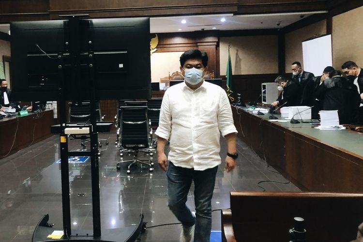 Terdakwa dugaan korupsi di PT Asabri, Heru Hidayat jalani sidang pleidoi di Pengedilan Tindak Pidana Korupsi (Tipikor) Jakarta, Senin (13/12/2021). 