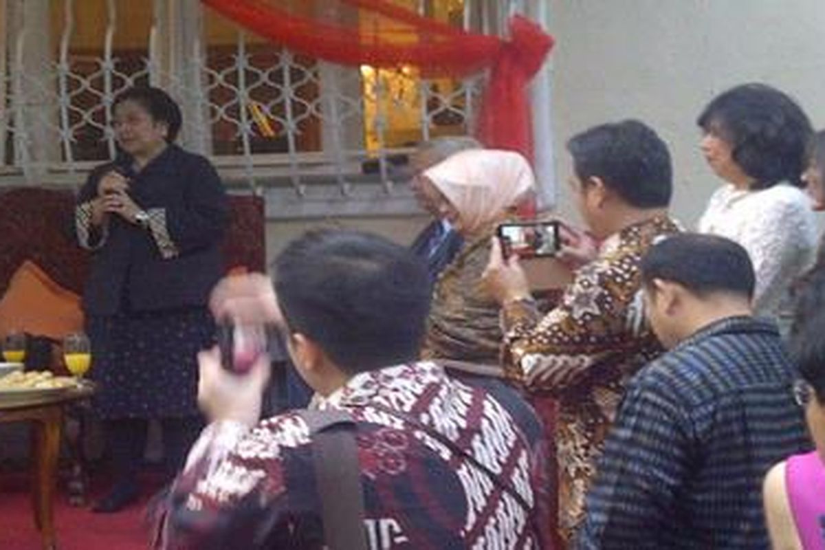 Mantan Presiden Megawati Soekarnoputri di Wisma Duta, Wina, Austria, Jumat (11/5/2012).
