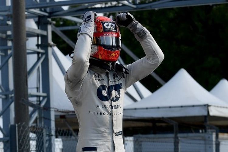 Pebalap AlphaTauri, Pierre Gasly, memenangkan Formula 1 (F1) GP Italia, Minggu (6/9/2020).