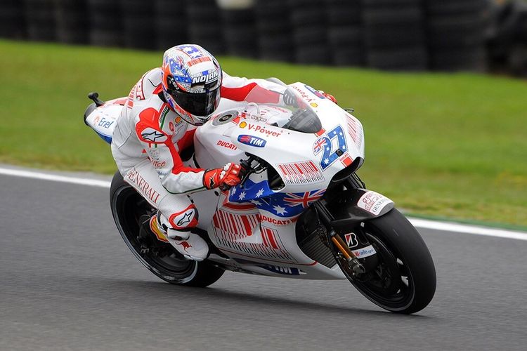 Casey Stoner saat berlaga pada MotoGP Australia 2009