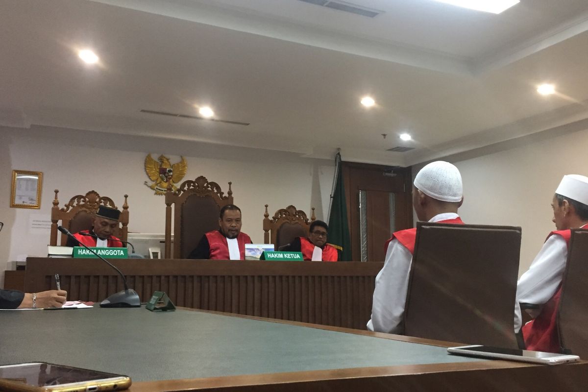 Anggota FPI Lampung yang sedang jalani persidangan kasus kerusuhan 22 Mei, Senin (9/9/2019).