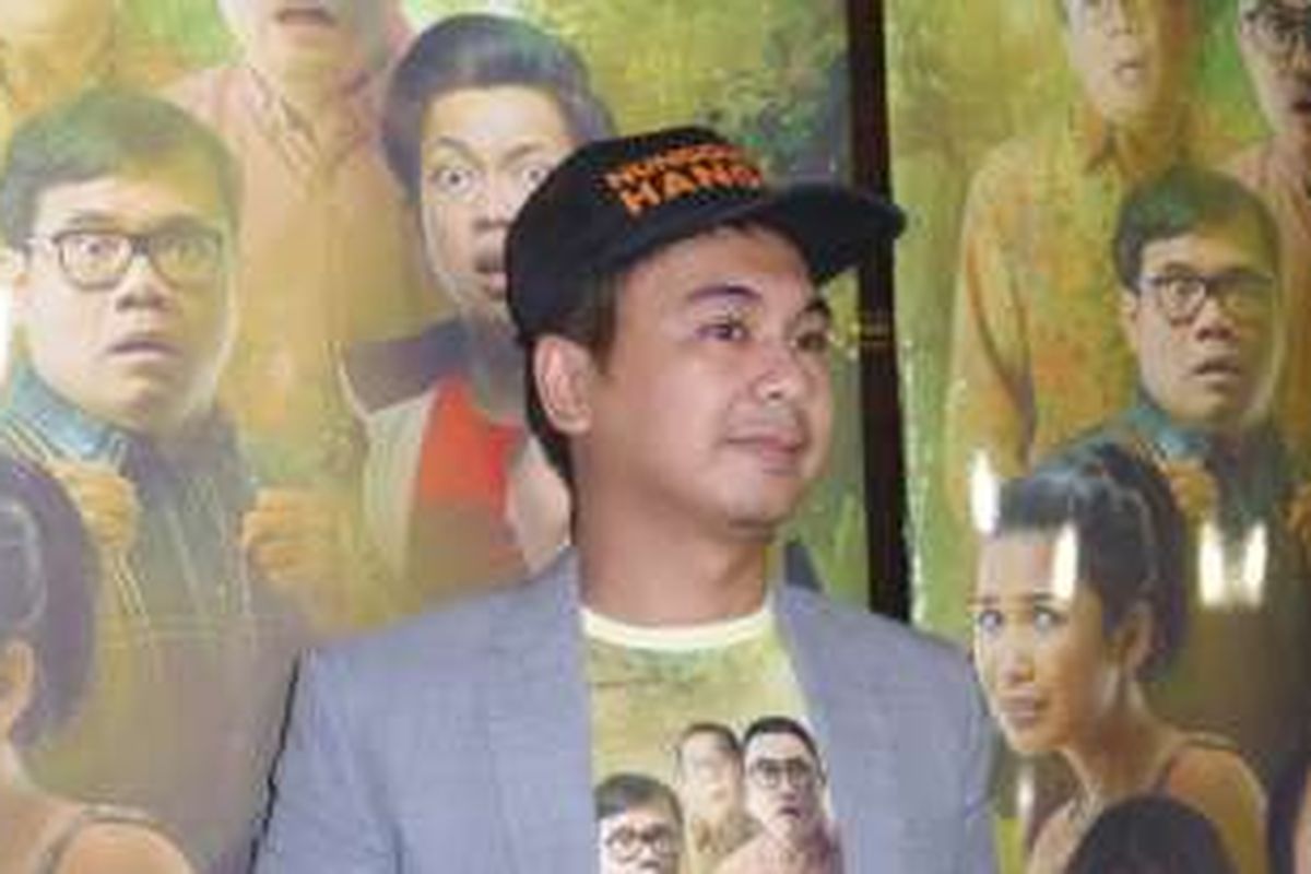 Raditya Dika ketika menghadiri pemutaran film Hangout di The Prohibition, di Plaza Senayan Arcadia, Jakarta Pusat, Kamis (15/12/2016).