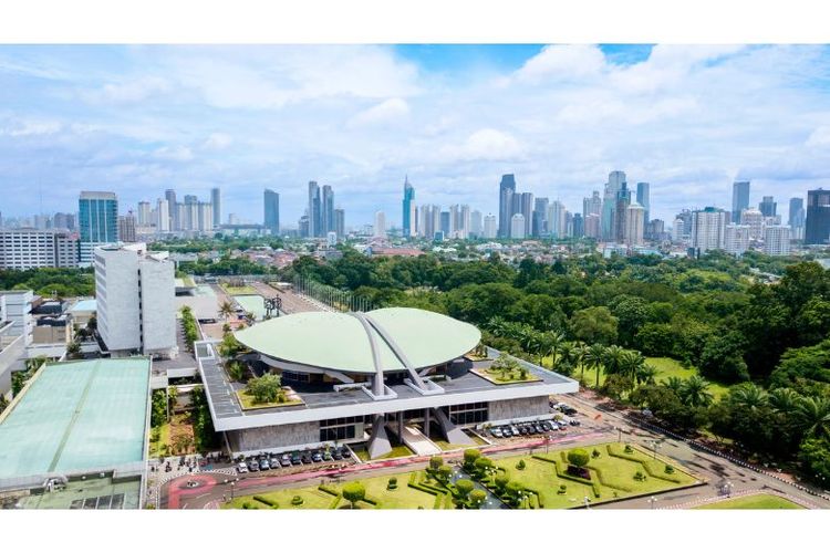 Ilustrasi gedung MPR dan DPR RI