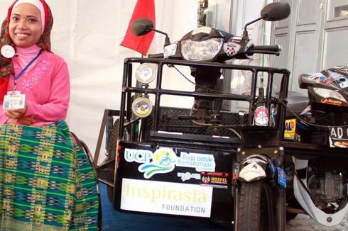 Meski Lumpuh, ”Lady Biker” Ini Taklukkan Sumatera