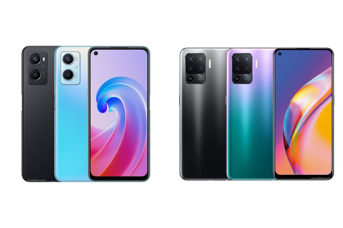 Oppo A96 (kiri) vs Oppo Reno5 F (kanan).