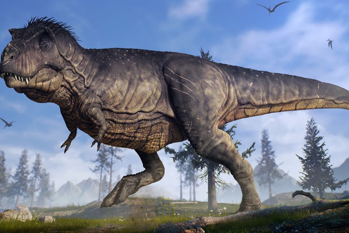Ilustrasi Tyrannosaurus rex (T.rex), dinosaurus karnivora besar yang pernah hidup di Bumi.