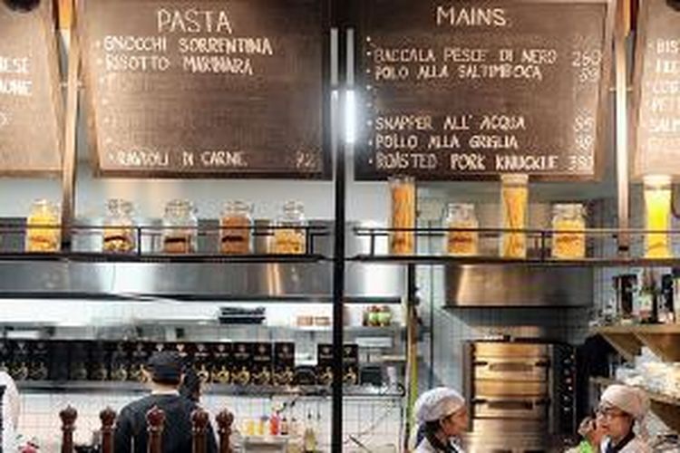 Sejumlah menu ditawarkan Pesto Autentico di UOB Plaza, Jakarta.