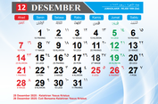 Jadwal Lengkap Libur Nasional, Cuti Bersama, dan Hari Besar di Bulan Desember 2025