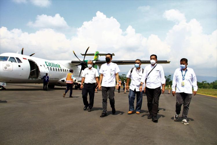 Citilink bersiap terbang perdana di Bandara Besar Jenderal Soedirman Purbalingga.
