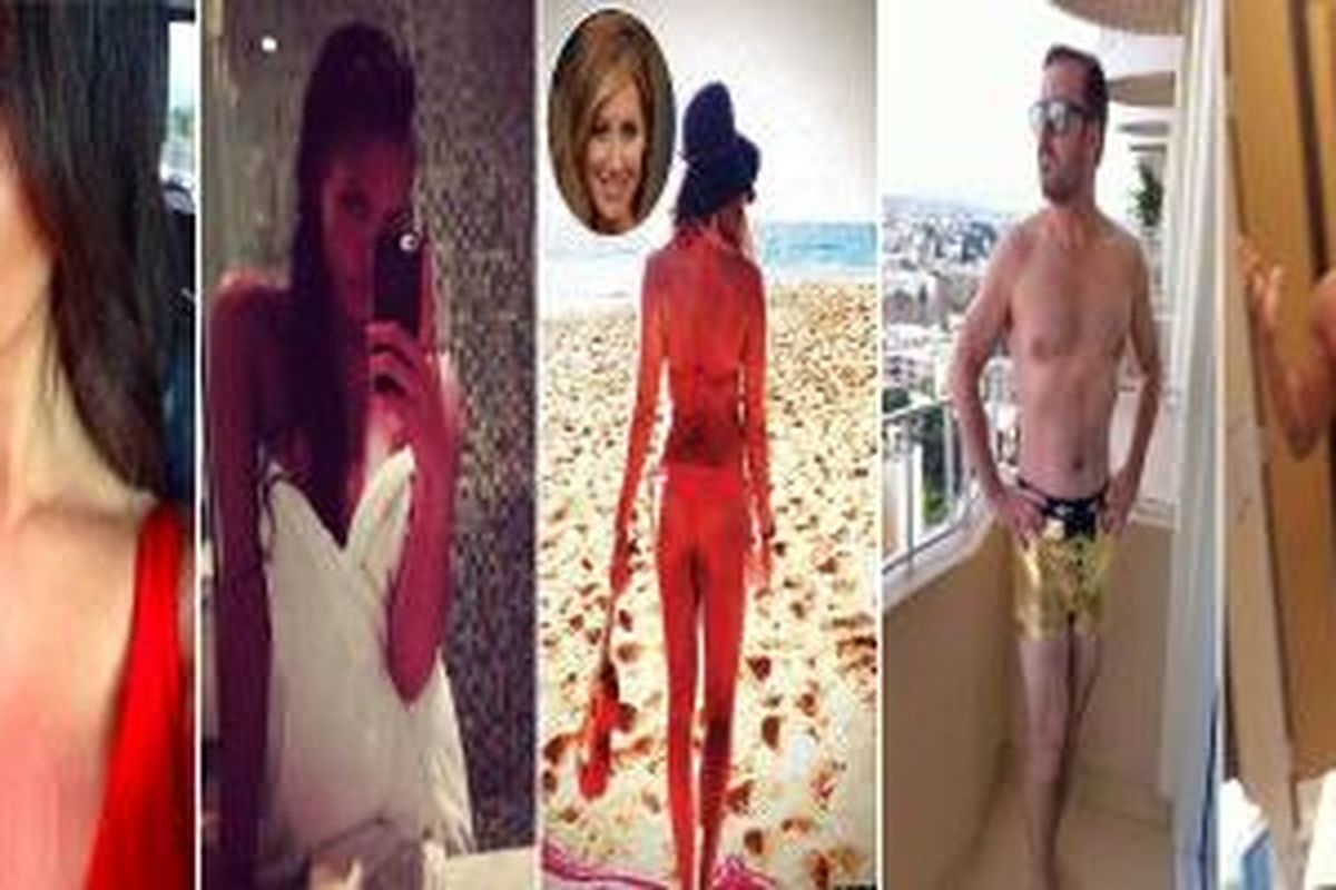 Beberapa foto selfie seksi para selebriti dunia yang diunggah ke akun media sosial mereka masing-masing