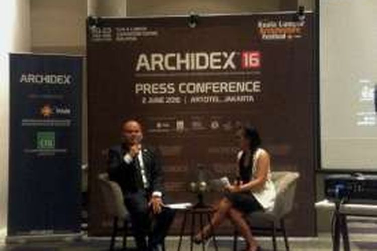 Konferensi pers pameran arsitektur, desain interior, dan bangunan Archidex Malaysia, di Artotel, Jakarta (2/6/2016).