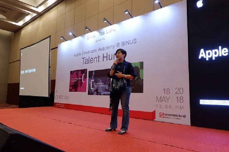 Apple Developer Academy Talent Hunt yang digelar pada Jumat (18/5/2018) di Gedung Indonesia Convention and Exhibition (ICE) BSD City, Tangerang.