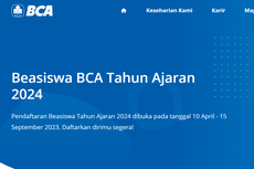 Beasiswa BCA 2024 Dibuka: Kuliah Gratis, Uang Saku, Peluang Kerja