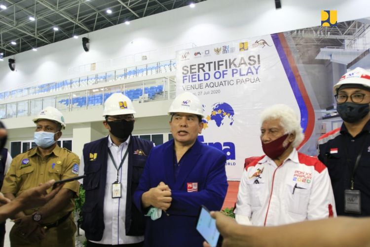 Venue Aquatic PON XX Papua memperoleh sertifikasi atau pengakuan dunia dari Federation Internationale de Natation (FINA).