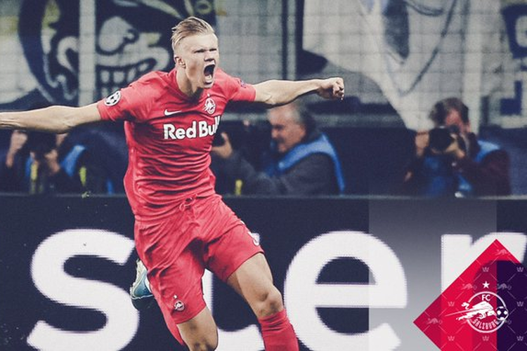 Erling Braut Haaland, penyerang Red Bull Salzburg. 