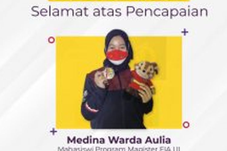 Medina Warda Aulia berhasil meraih medali emas untuk Indonesia dalam cabang olahraga catur rapid di SEA Games 2021. 