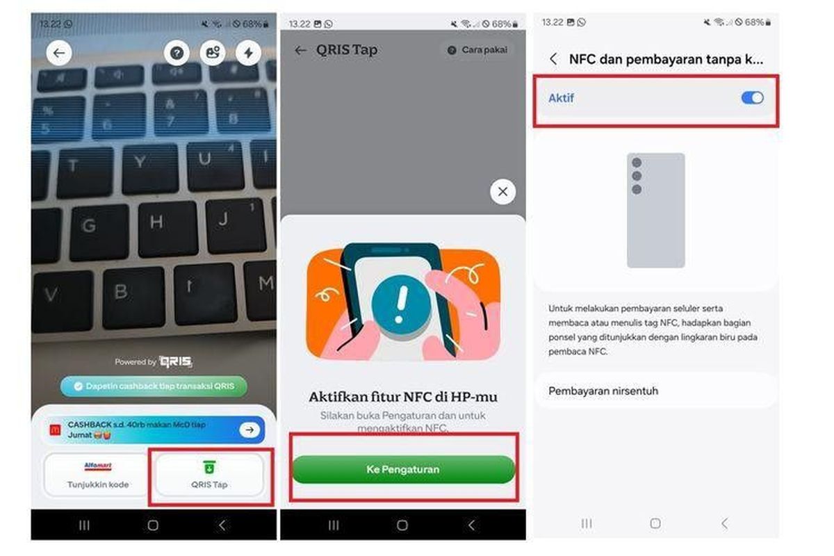 Cara menggunakan QRIS Tap di GoPay.